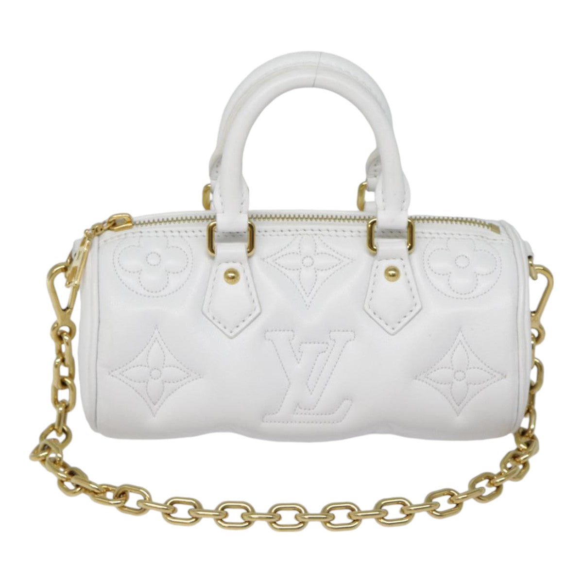 LOUIS VUITTON Bubble Glam Papillon BB Hand Bag Snow M59827 LV Auth 89083SA