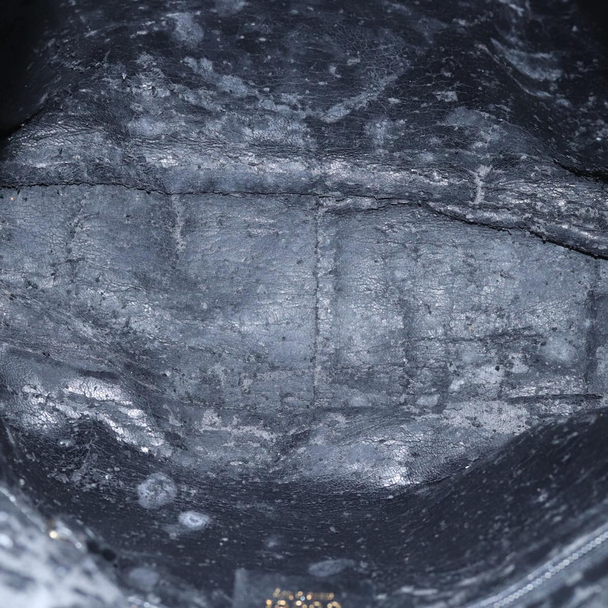 GUCCI Bamboo Shoulder Bag Leather 2way Black Gold 001 1638 2058 Auth 89140