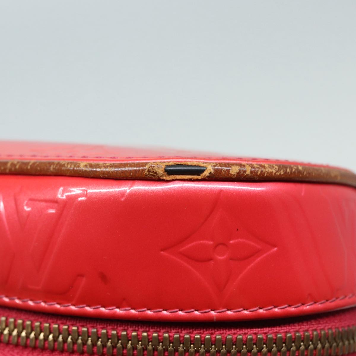 LOUIS VUITTON Monogram Vernis Sullivan Vertical Bag Pink M91259 LV Auth 89190