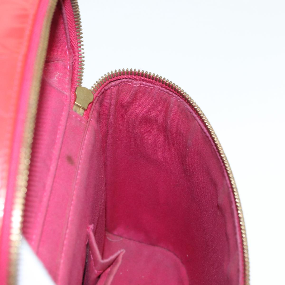 LOUIS VUITTON Monogram Vernis Sullivan Vertical Bag Pink M91259 LV Auth 89190