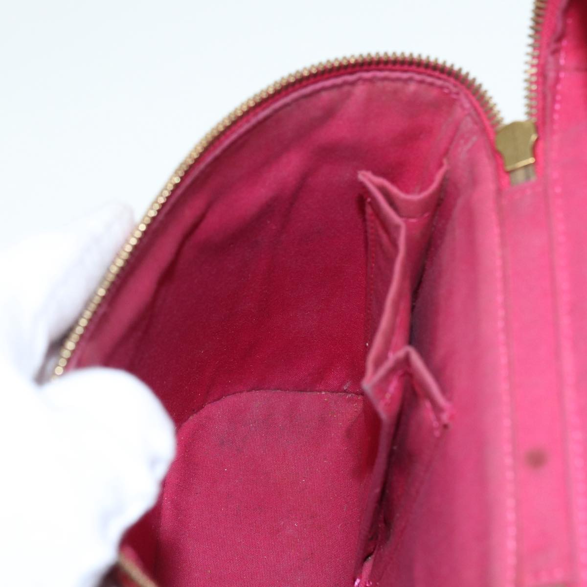 LOUIS VUITTON Monogram Vernis Sullivan Vertical Bag Pink M91259 LV Auth 89190