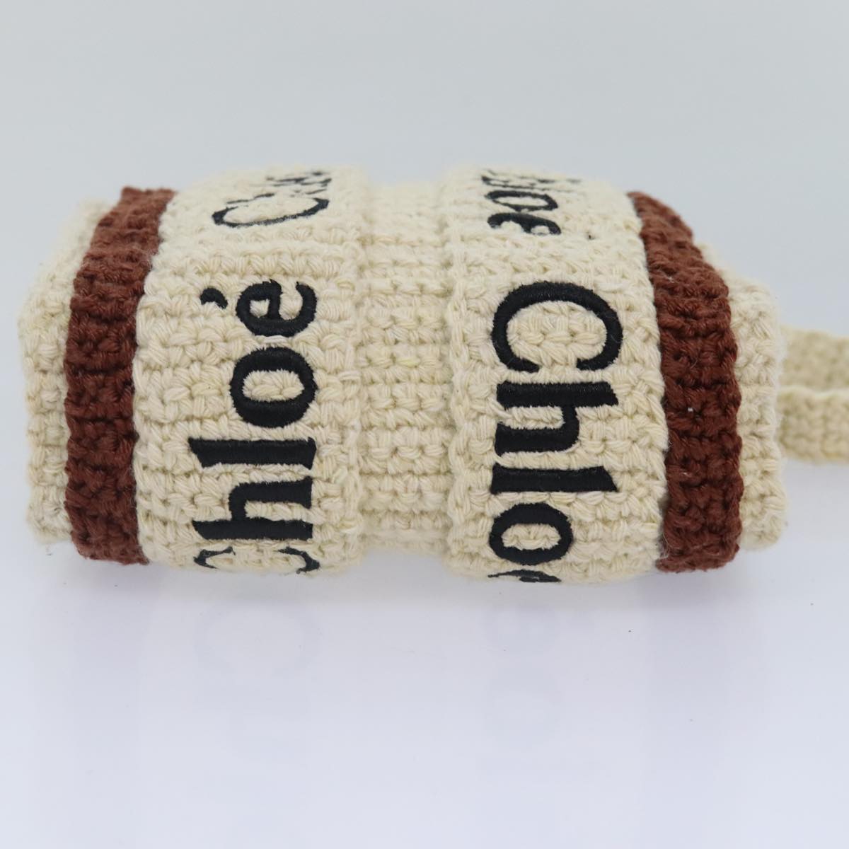 Chloe Hand Bag cotton 2way Beige Auth 89304M