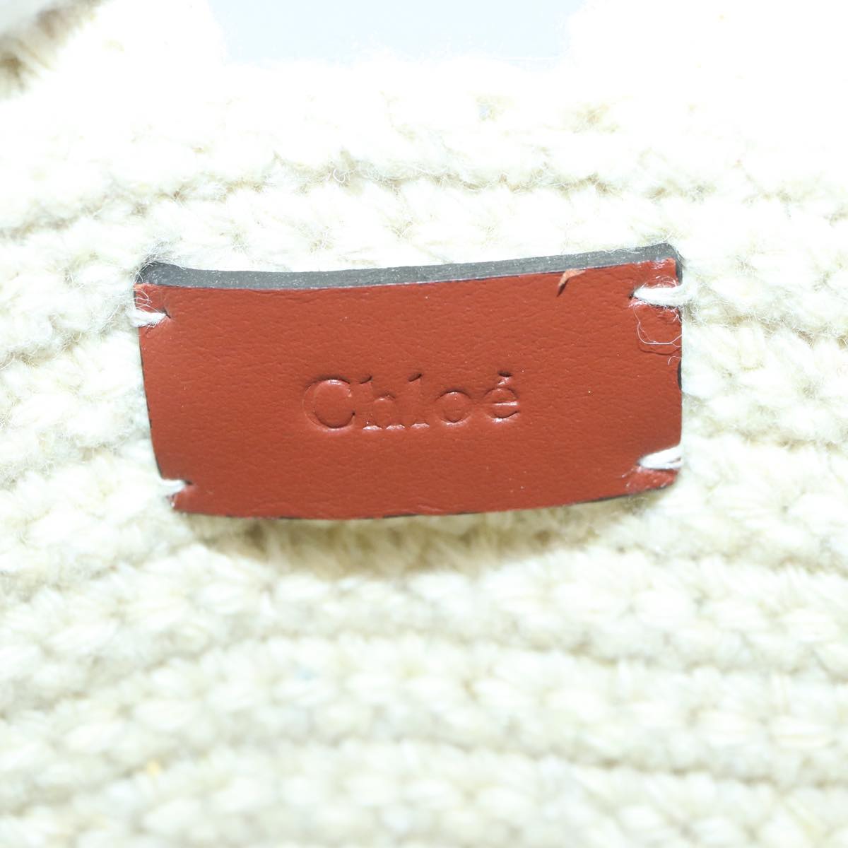 Chloe Hand Bag cotton 2way Beige Auth 89304M