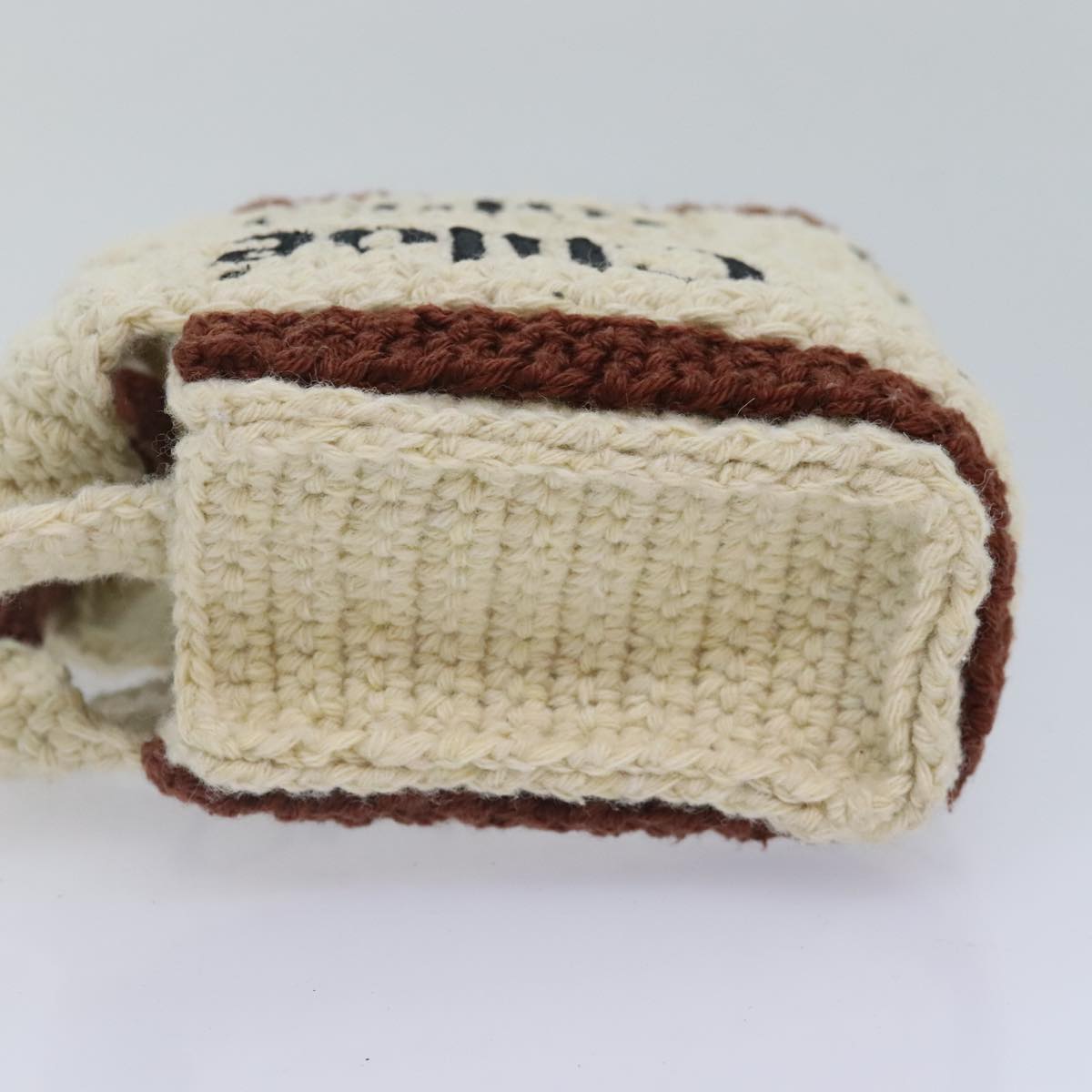 Chloe Hand Bag cotton 2way Beige Auth 89304M