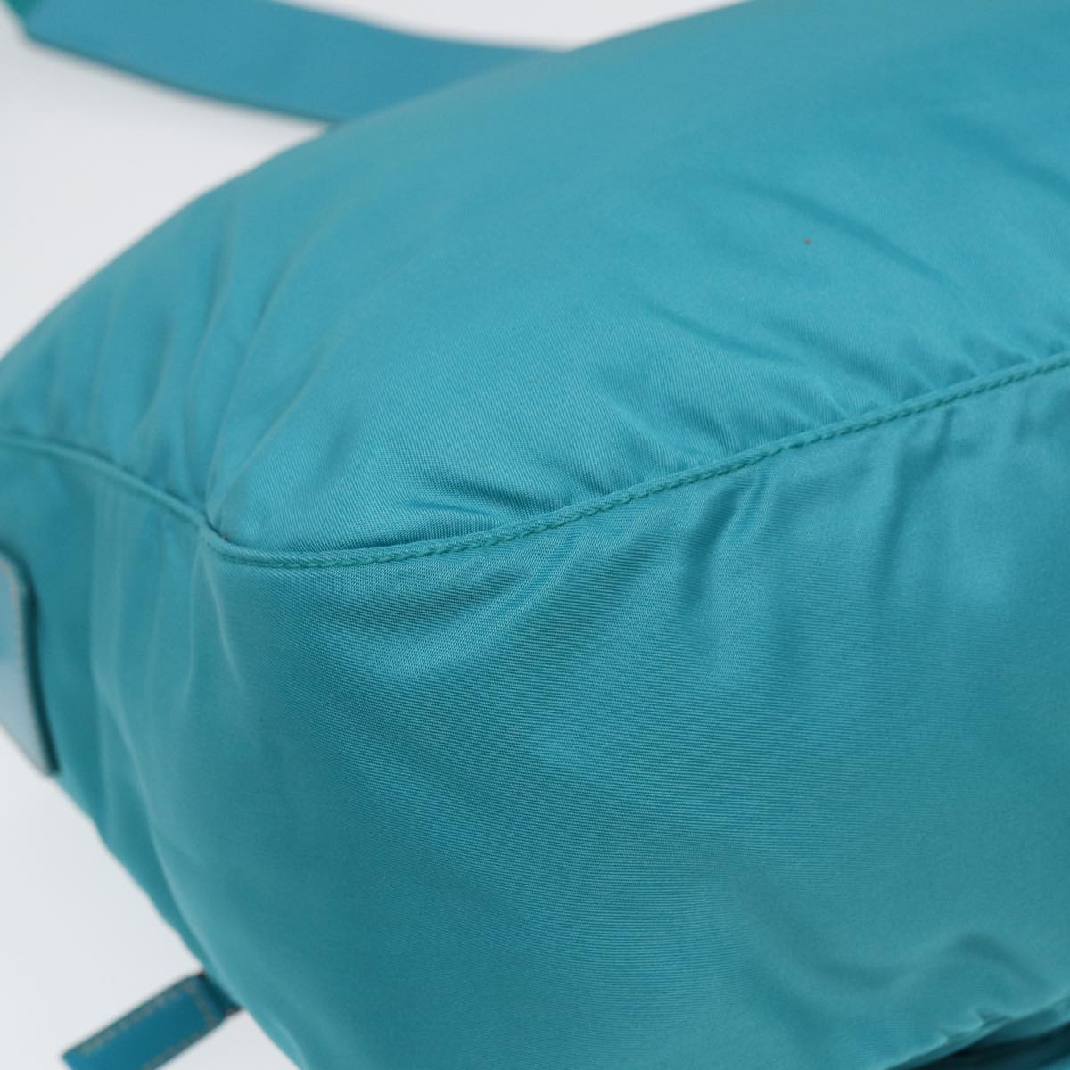 PRADA Shoulder Bag Nylon Turquoise Blue Auth 89320V