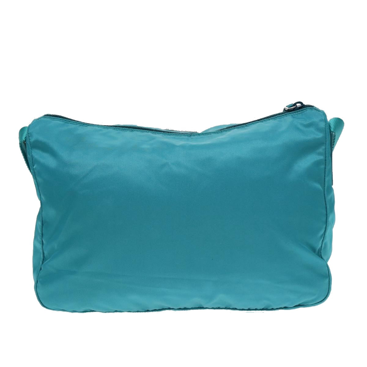 PRADA Shoulder Bag Nylon Turquoise Blue Auth 89320V