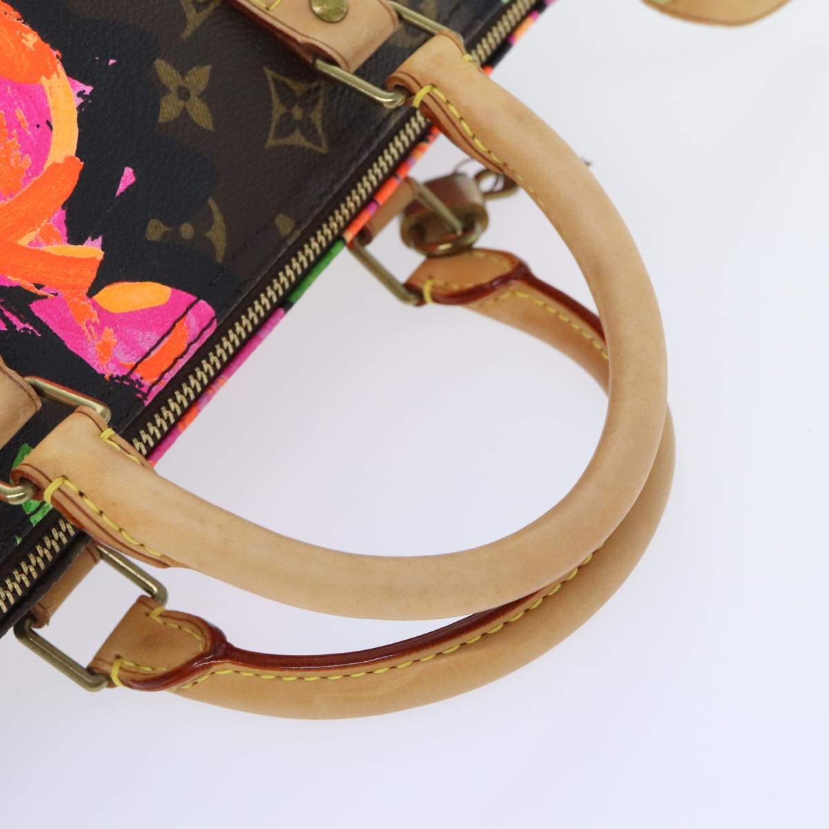 LOUIS VUITTON Monogram Rose Speedy 30 Hand Bag Orange Pink M48610 Auth 89406SAV