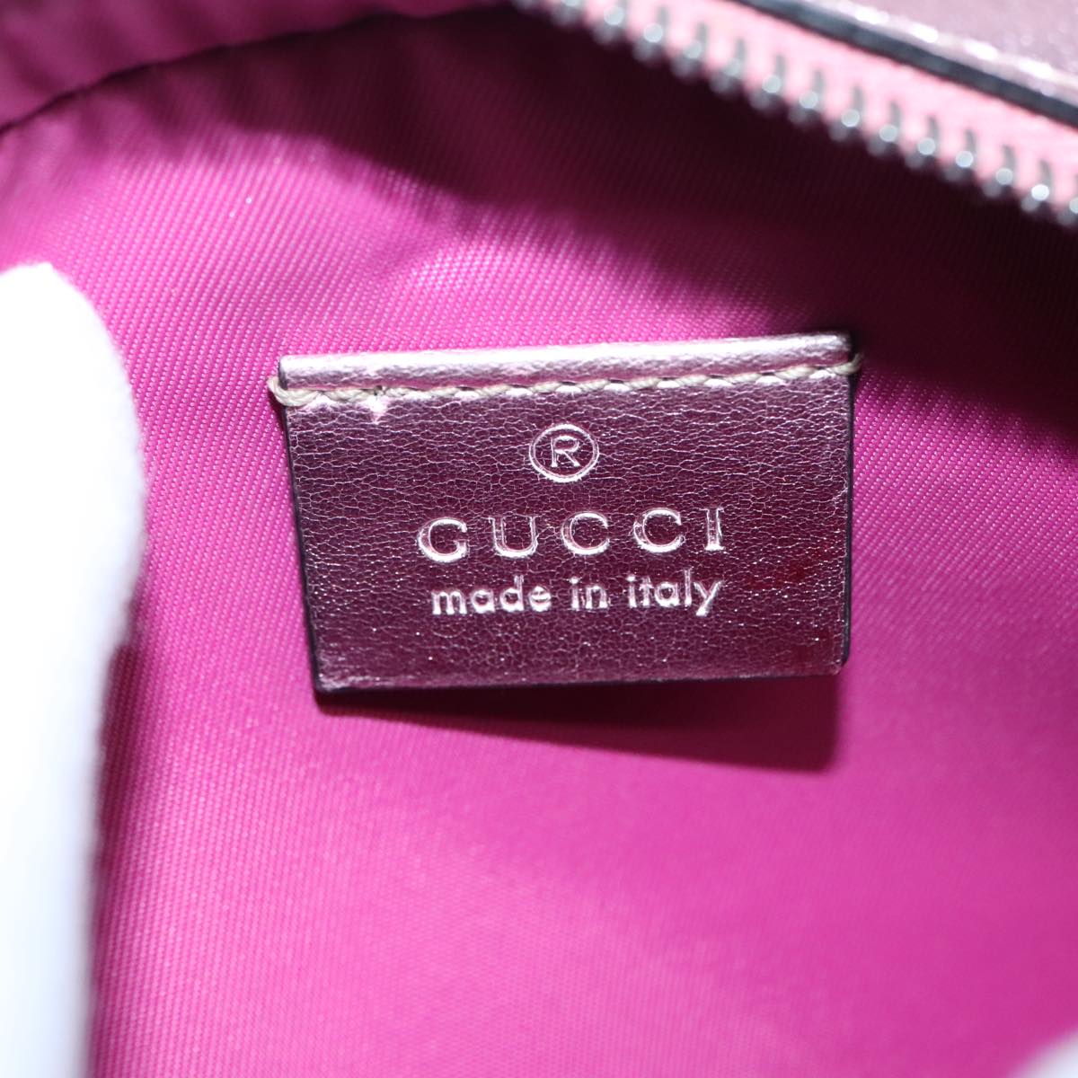GUCCI Shoulder Bag Leather Pink Silver 550756 Auth 89608