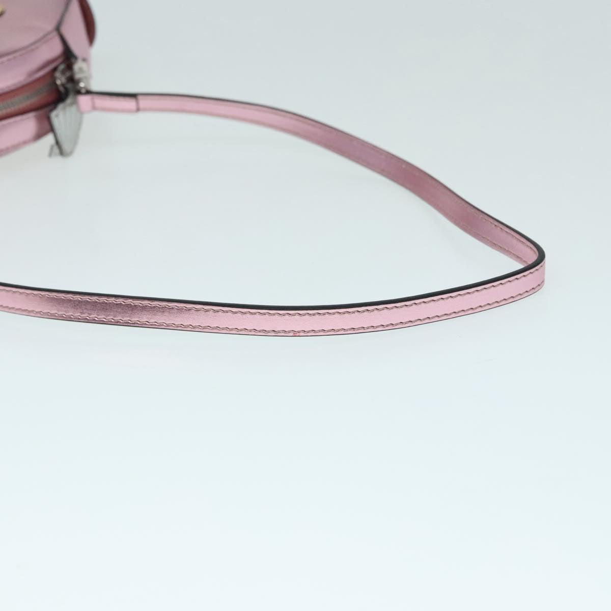 GUCCI Shoulder Bag Leather Pink Silver 550756 Auth 89608