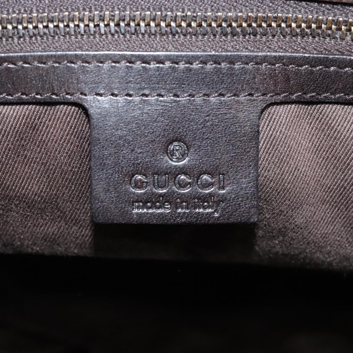 GUCCI GG Canvas Shoulder Bag Brown Silver 106240 Auth 89622