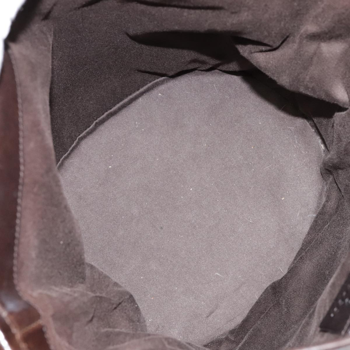 GUCCI GG Canvas Shoulder Bag Brown Silver 106240 Auth 89622