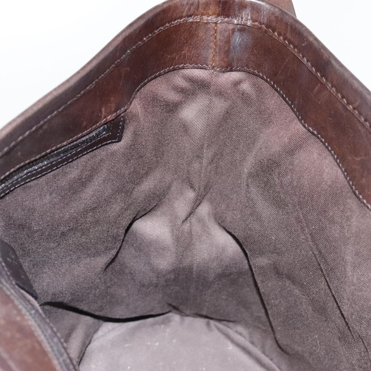 GUCCI GG Canvas Shoulder Bag Brown Silver 106240 Auth 89622