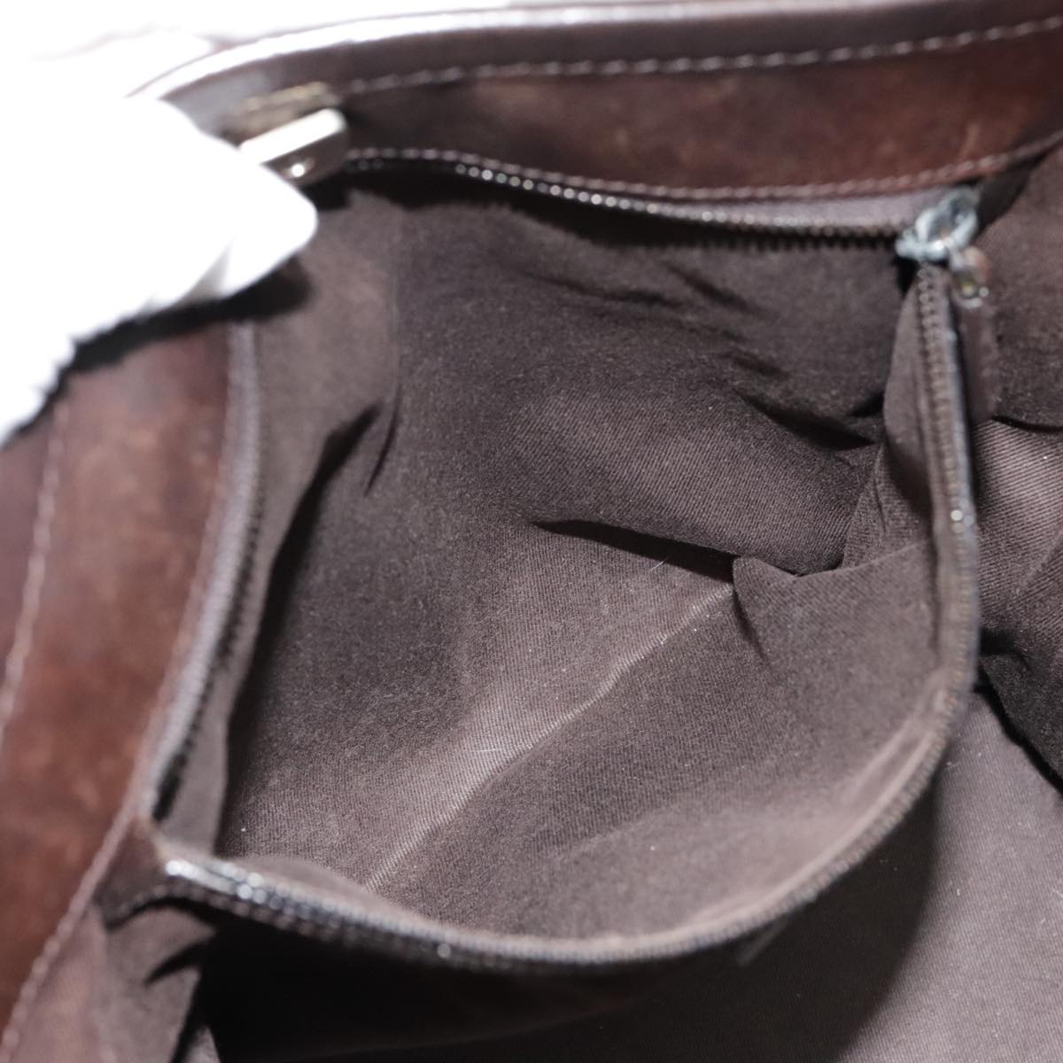 GUCCI GG Canvas Shoulder Bag Brown Silver 106240 Auth 89622