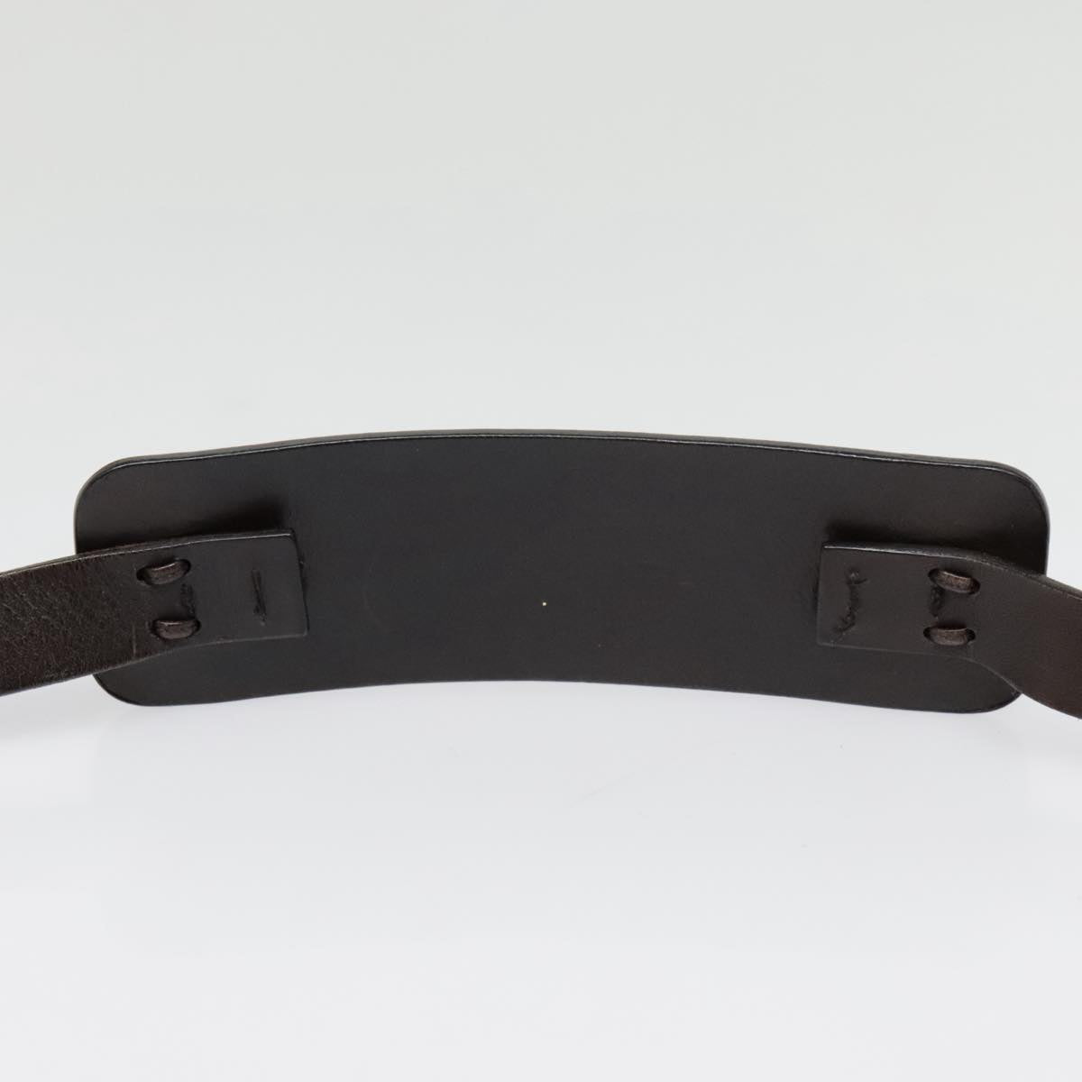 GUCCI GG Canvas Shoulder Bag Brown Silver 106240 Auth 89622