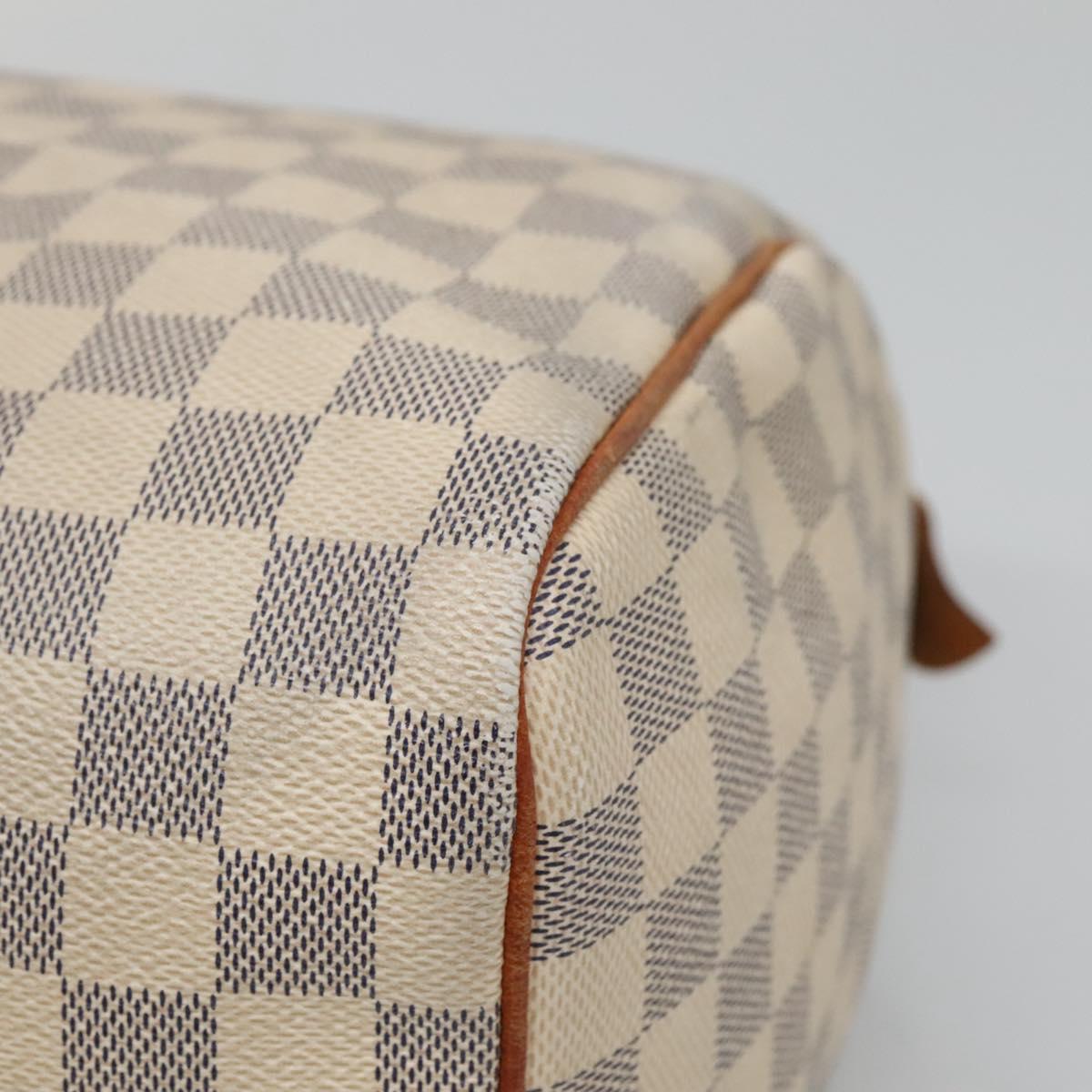 LOUIS VUITTON Damier Azur Speedy 30 Hand Bag N41533 LV Auth 89669