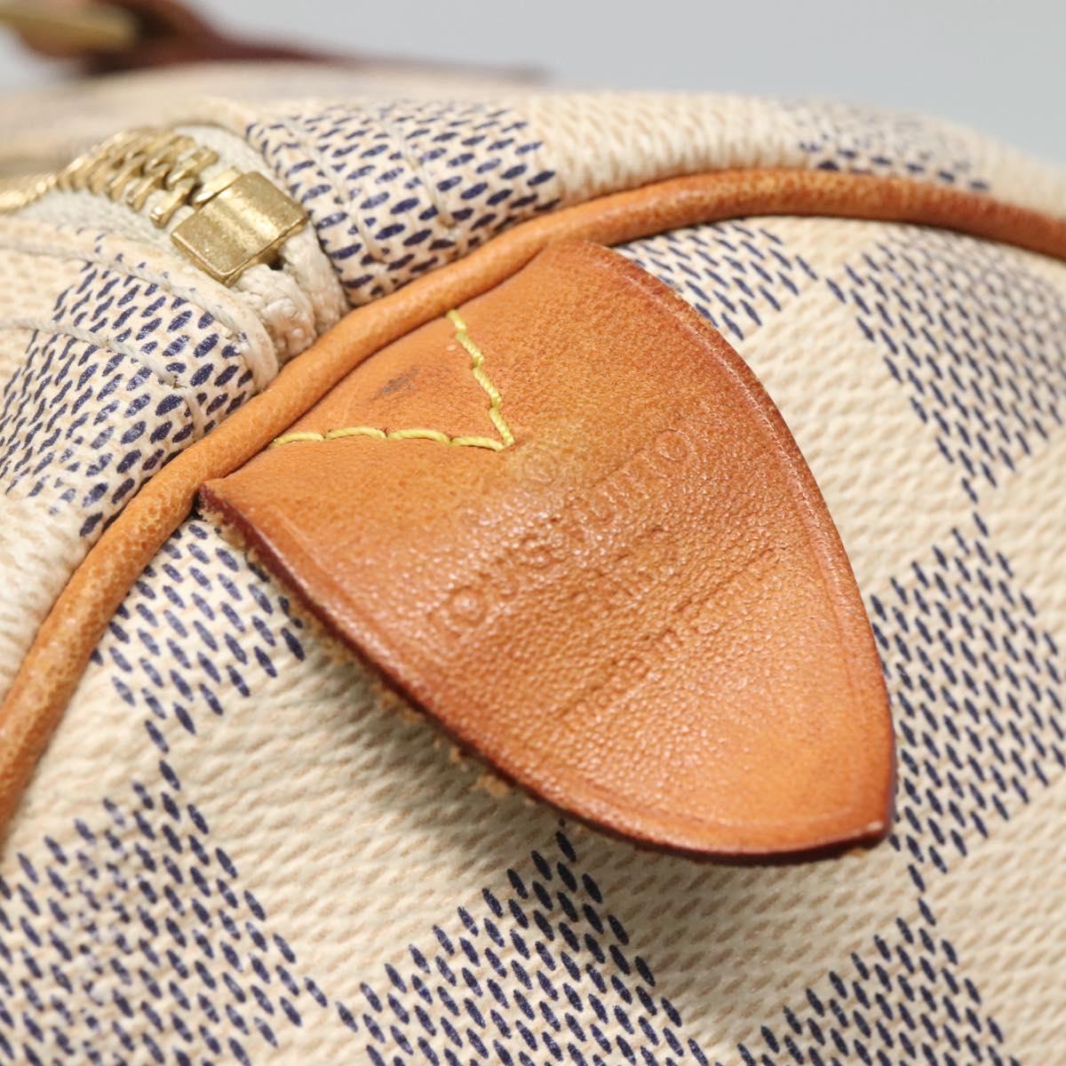 LOUIS VUITTON Damier Azur Speedy 30 Hand Bag N41533 LV Auth 89669