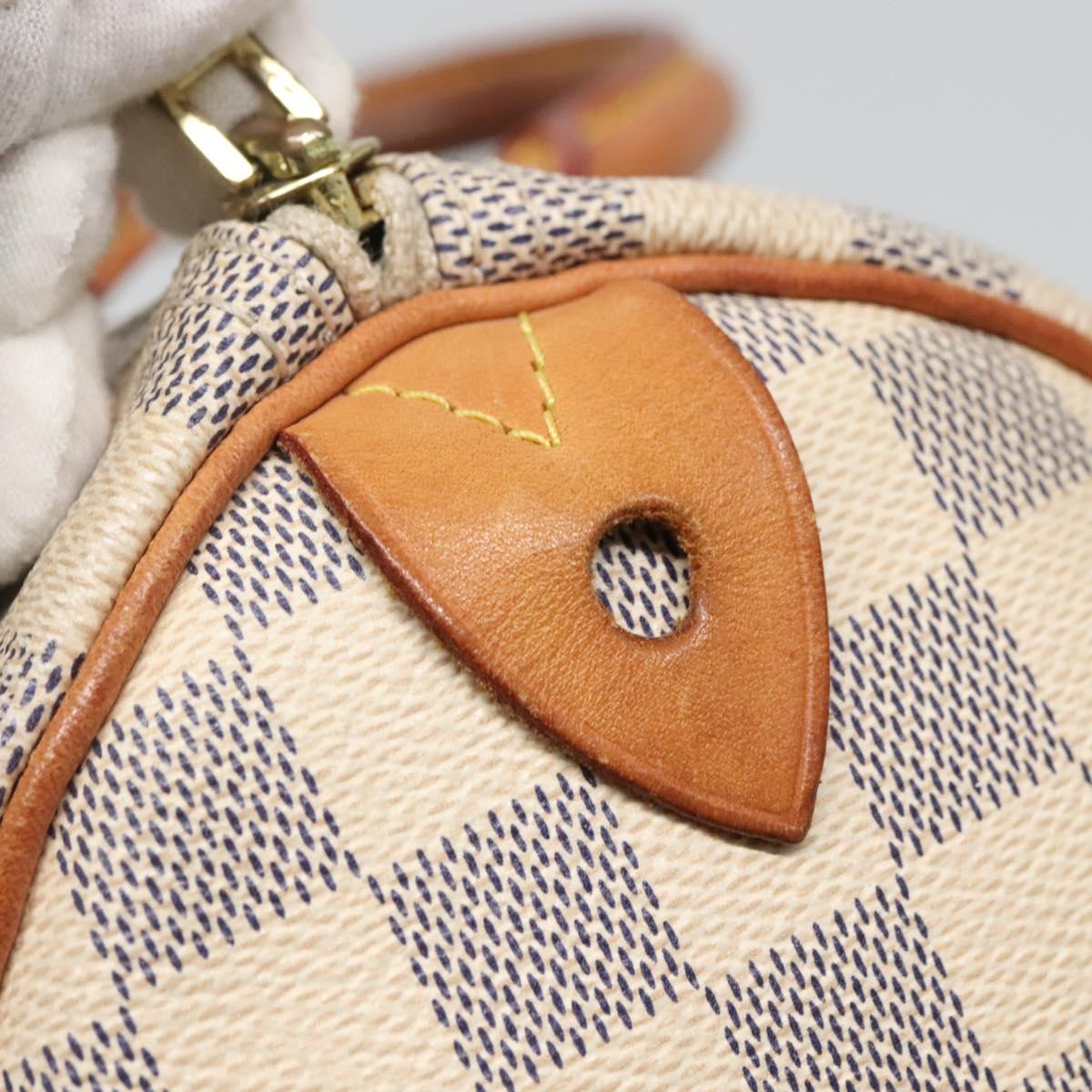 LOUIS VUITTON Damier Azur Speedy 30 Hand Bag N41533 LV Auth 89669