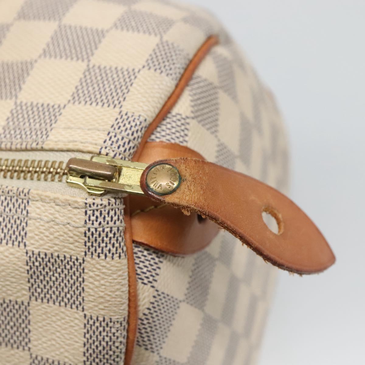 LOUIS VUITTON Damier Azur Speedy 30 Hand Bag N41533 LV Auth 89669