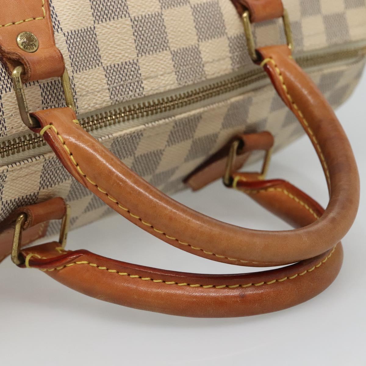 LOUIS VUITTON Damier Azur Speedy 30 Hand Bag N41533 LV Auth 89669