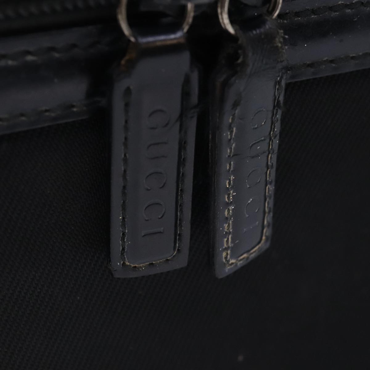 GUCCI Vanity Hand Bag Nylon Black 013 2122 2490 Auth 89706