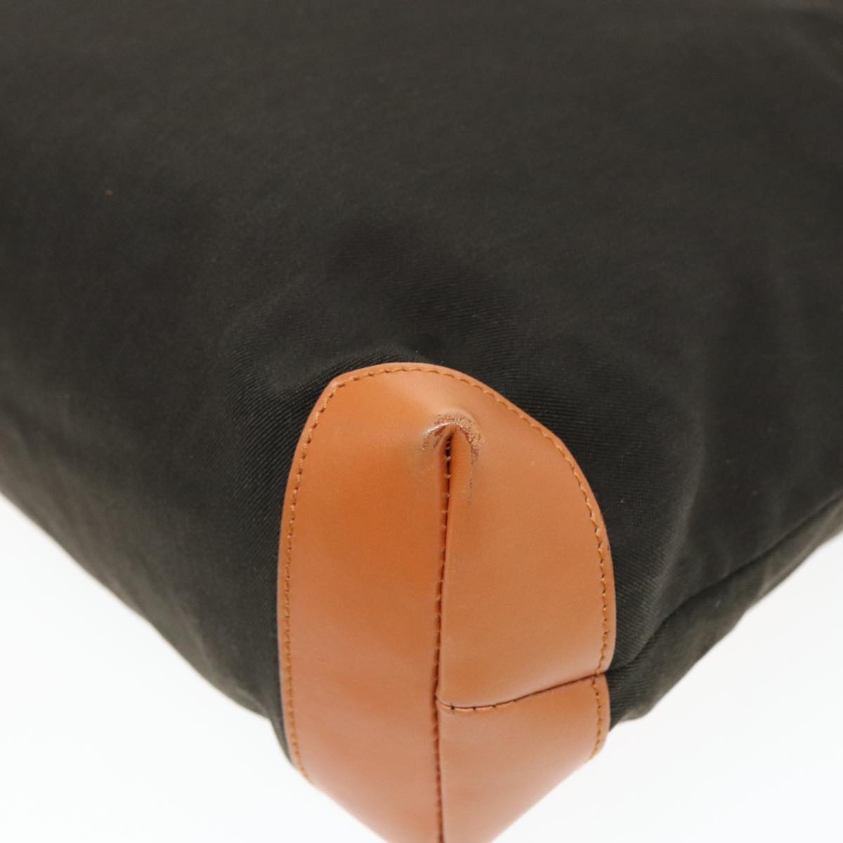 GUCCI Tote Bag Canvas Khaki Silver Auth 89723