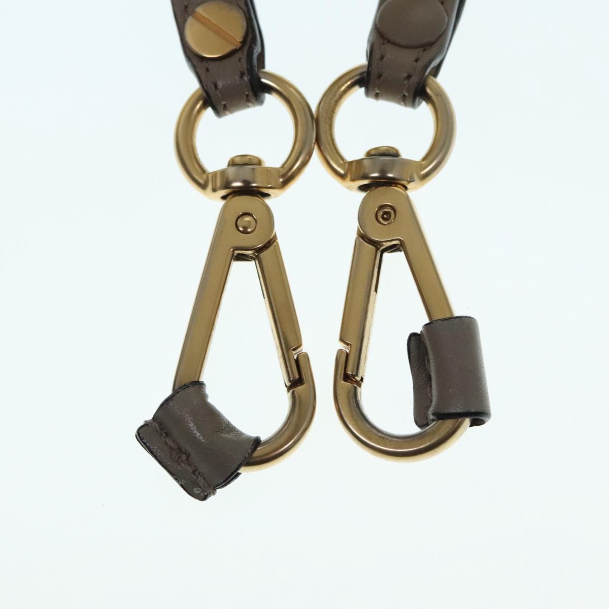 Chloe Nile Hand Bag Leather 2way Brown Gold Auth 89736V