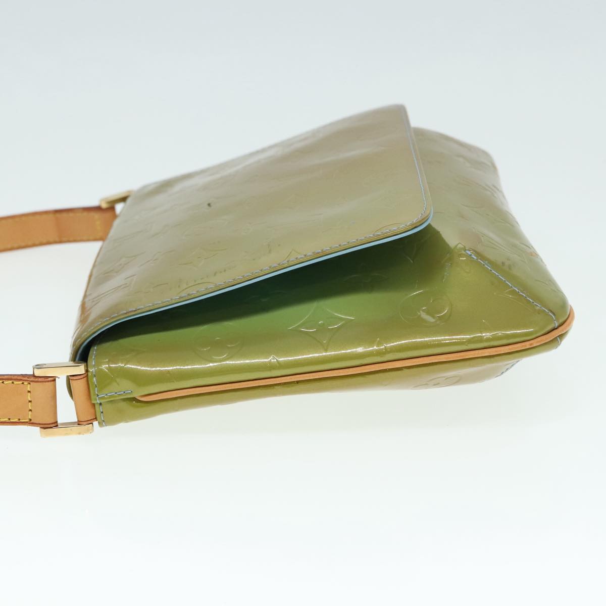 LOUIS VUITTON Monogram Vernis Thompson Street Bag Baby Blue M91009 Auth 89846