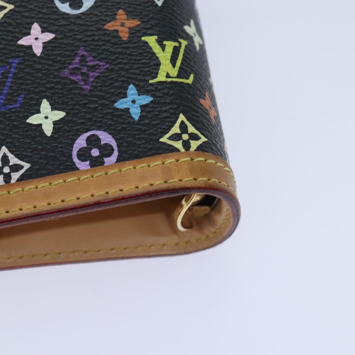 LOUIS VUITTON Multicolor Agenda GM Day Planner Cover Black R20893 LV Auth 89931AV