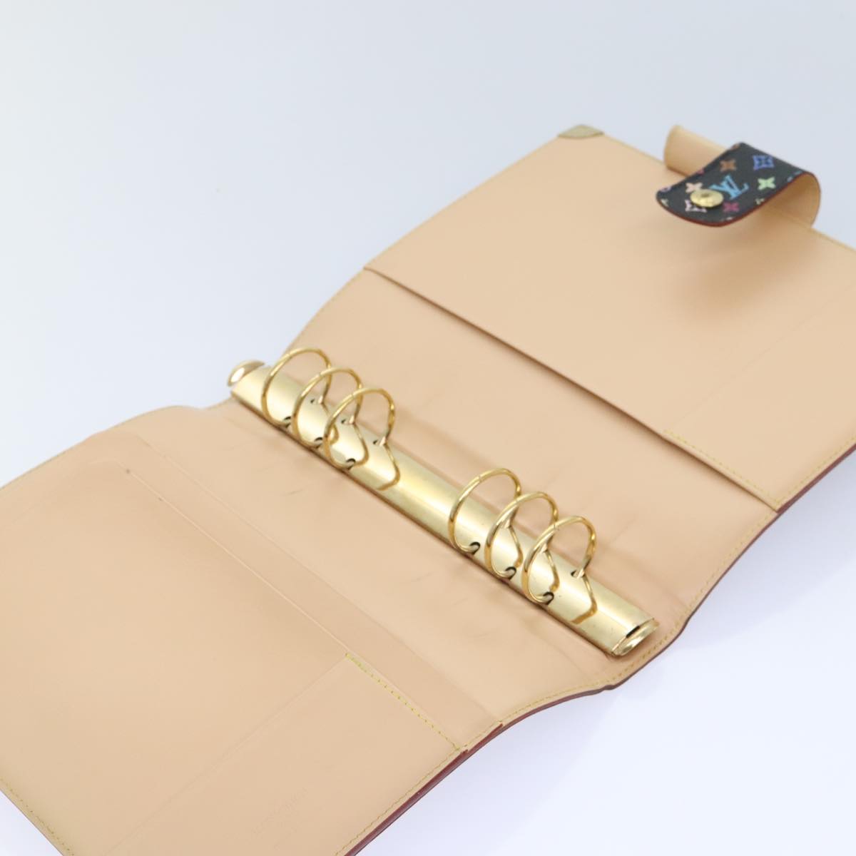 LOUIS VUITTON Multicolor Agenda GM Day Planner Cover Black R20893 LV Auth 89931AV