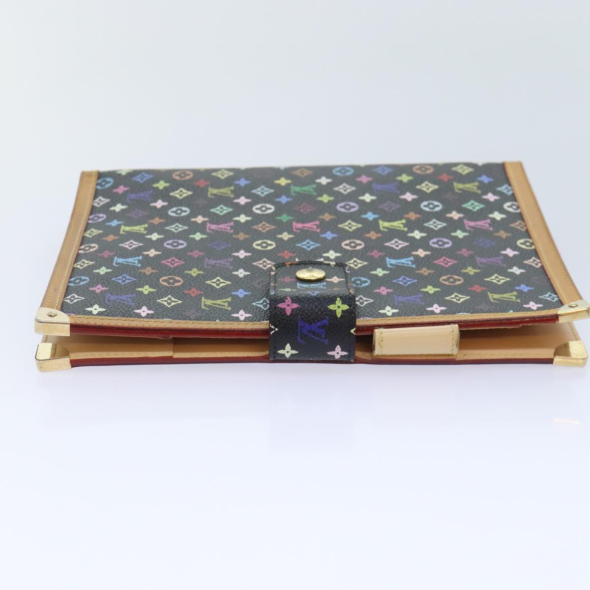 LOUIS VUITTON Multicolor Agenda GM Day Planner Cover Black R20893 LV Auth 89931AV