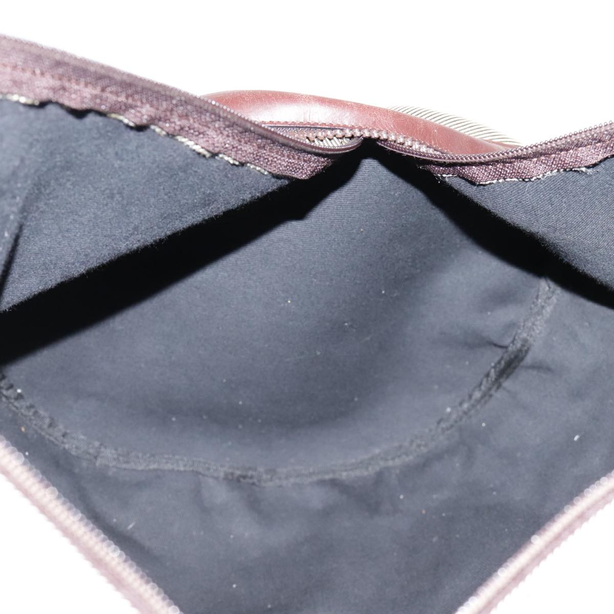 Salvatore Ferragamo Boston Bag Canvas Beige Silver Auth 90049