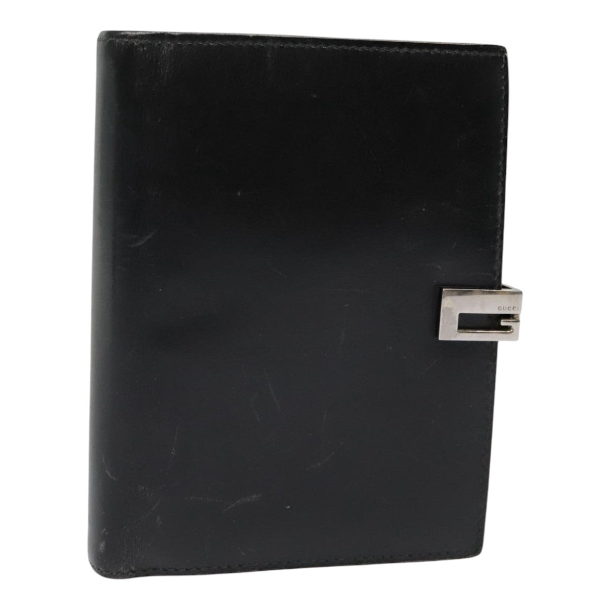 GUCCI Day Planner Cover Leather Black Auth 90051