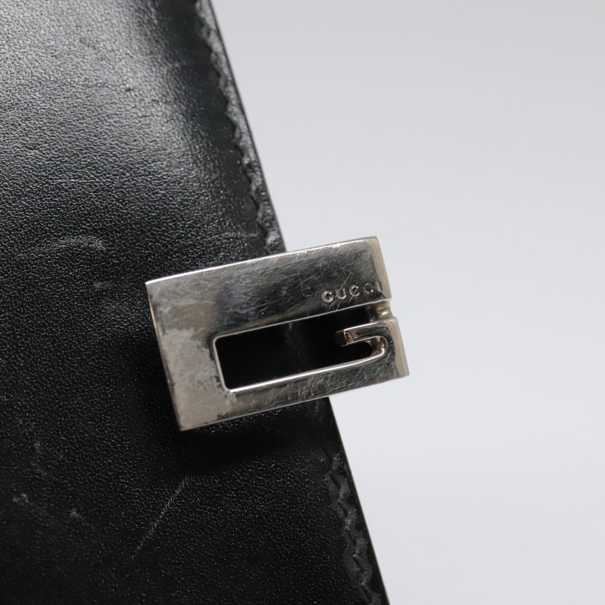 GUCCI Day Planner Cover Leather Black Auth 90051
