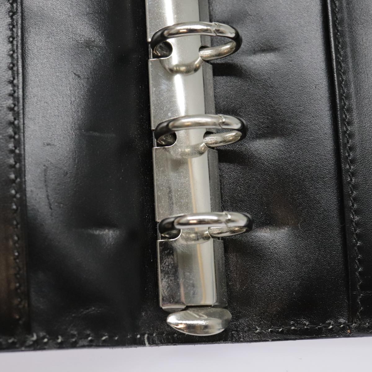 GUCCI Day Planner Cover Leather Black Auth 90051