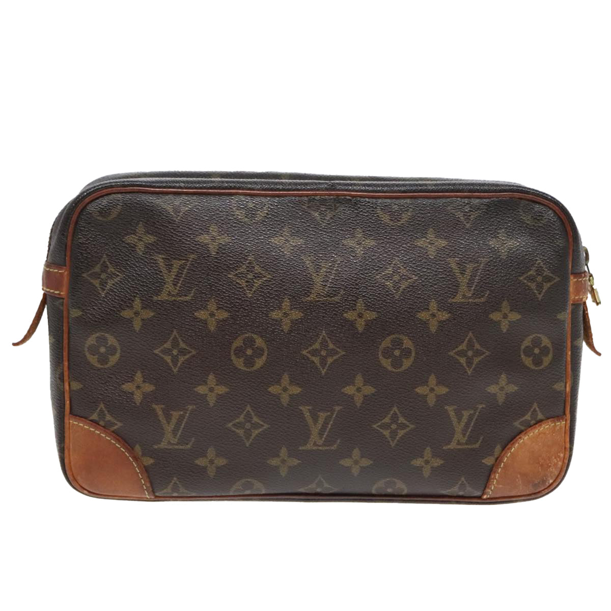 LOUIS VUITTON Monogram Compiegne 28 Clutch Bag M51845 LV Auth 90058