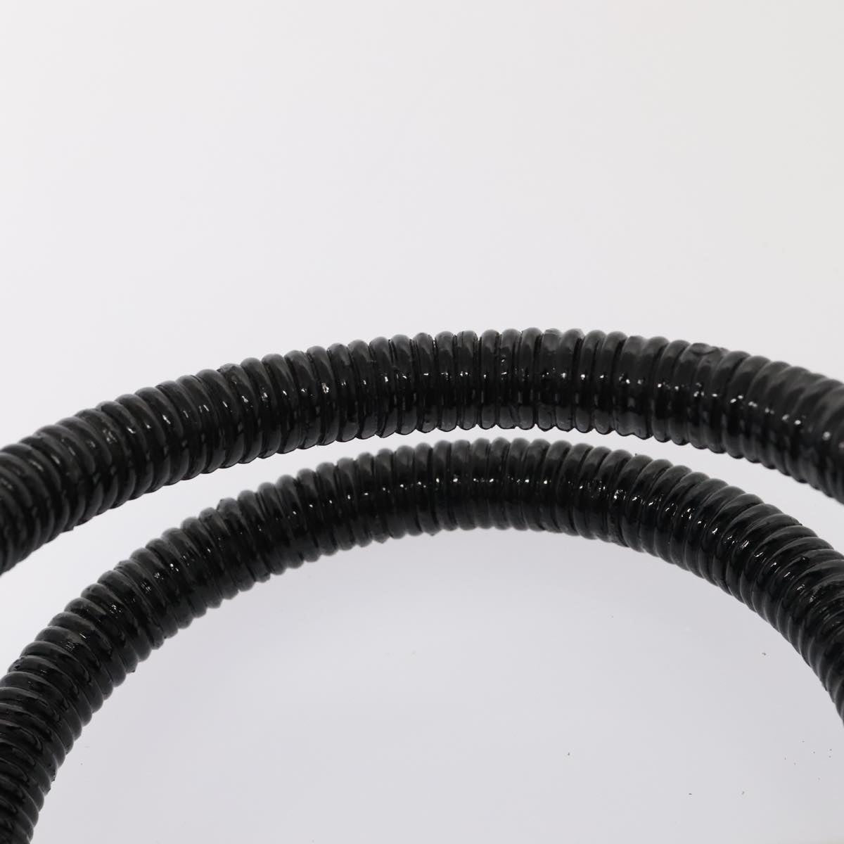 Salvatore Ferragamo Gancini Hand Bag Wicker Black Gold Auth 90245AM