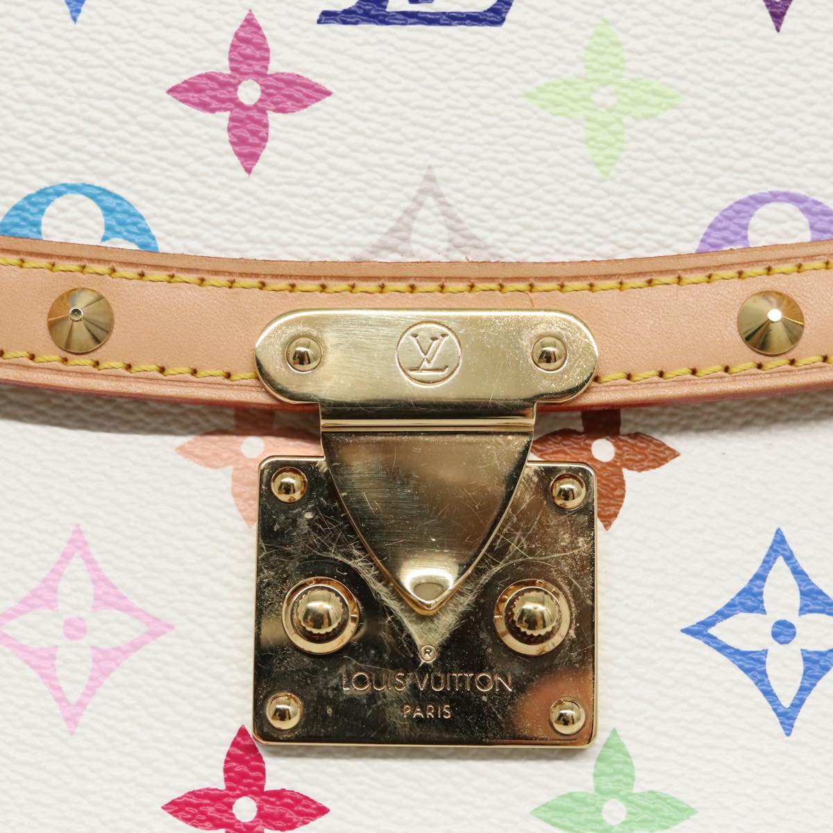 LOUIS VUITTON Monogram Multicolor Sologne Shoulder Bag White M92661 Auth 90289SM