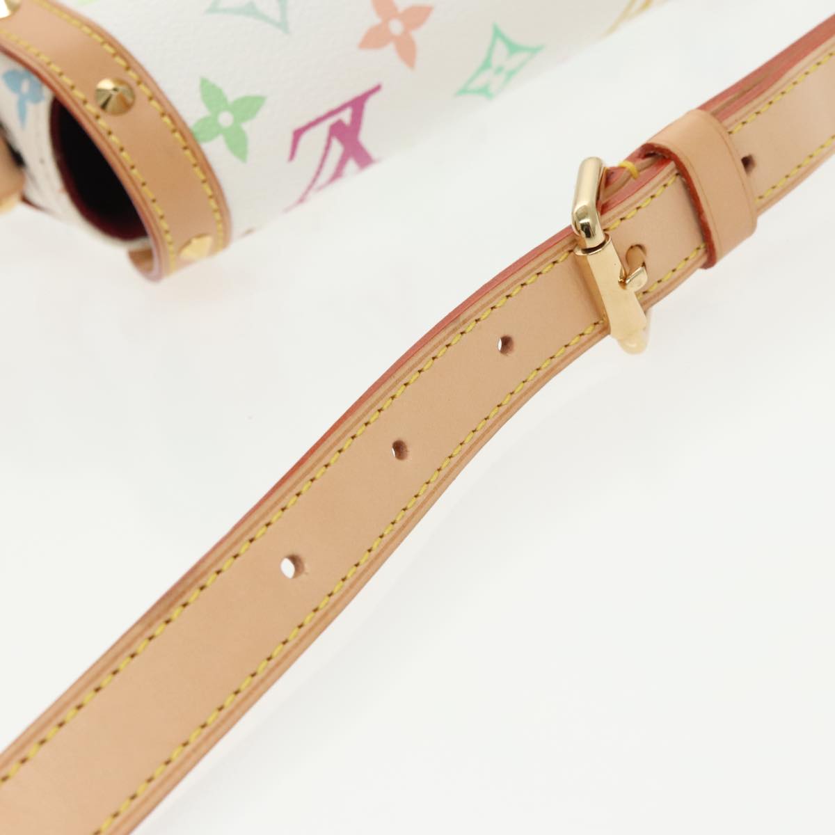 LOUIS VUITTON Monogram Multicolor Sologne Shoulder Bag White M92661 Auth 90289SM