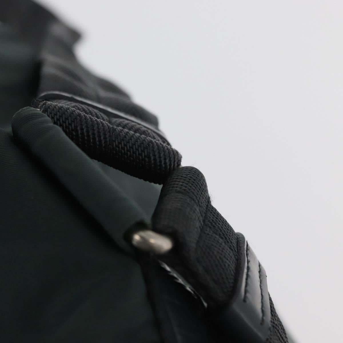 PRADA Backpack Nylon Khaki Silver Auth 90473
