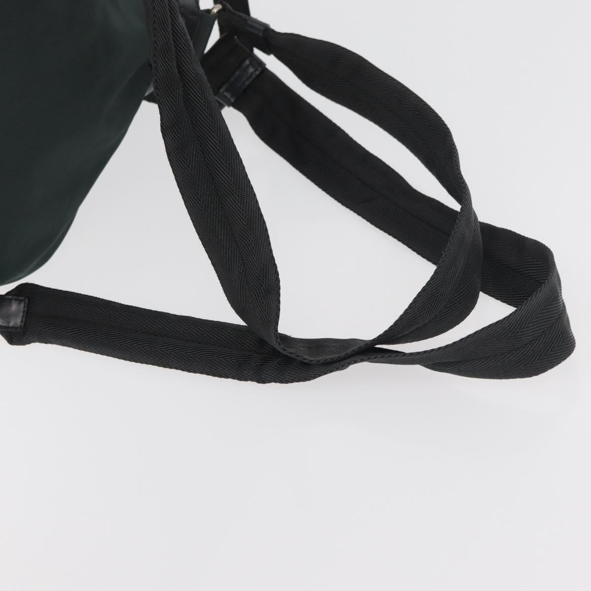 PRADA Backpack Nylon Khaki Silver Auth 90473