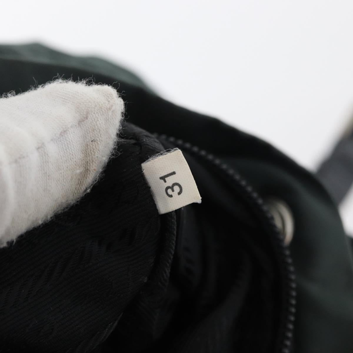 PRADA Backpack Nylon Khaki Silver Auth 90473