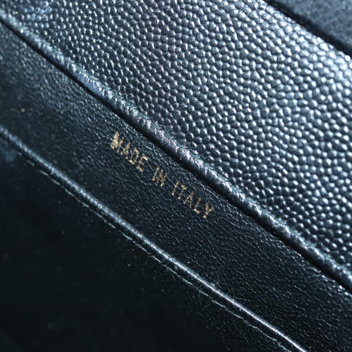 CHANEL COCO Mark Shoulder Bag Calf Skin Black CC Auth 90649