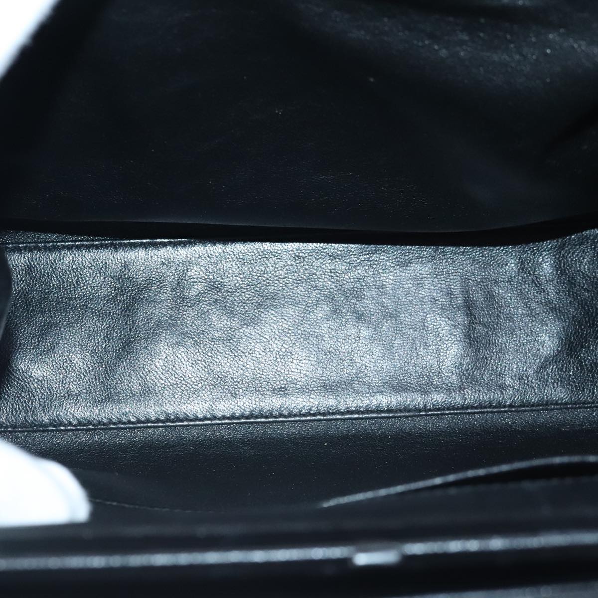 CHANEL COCO Mark Shoulder Bag Calf Skin Black CC Auth 90649