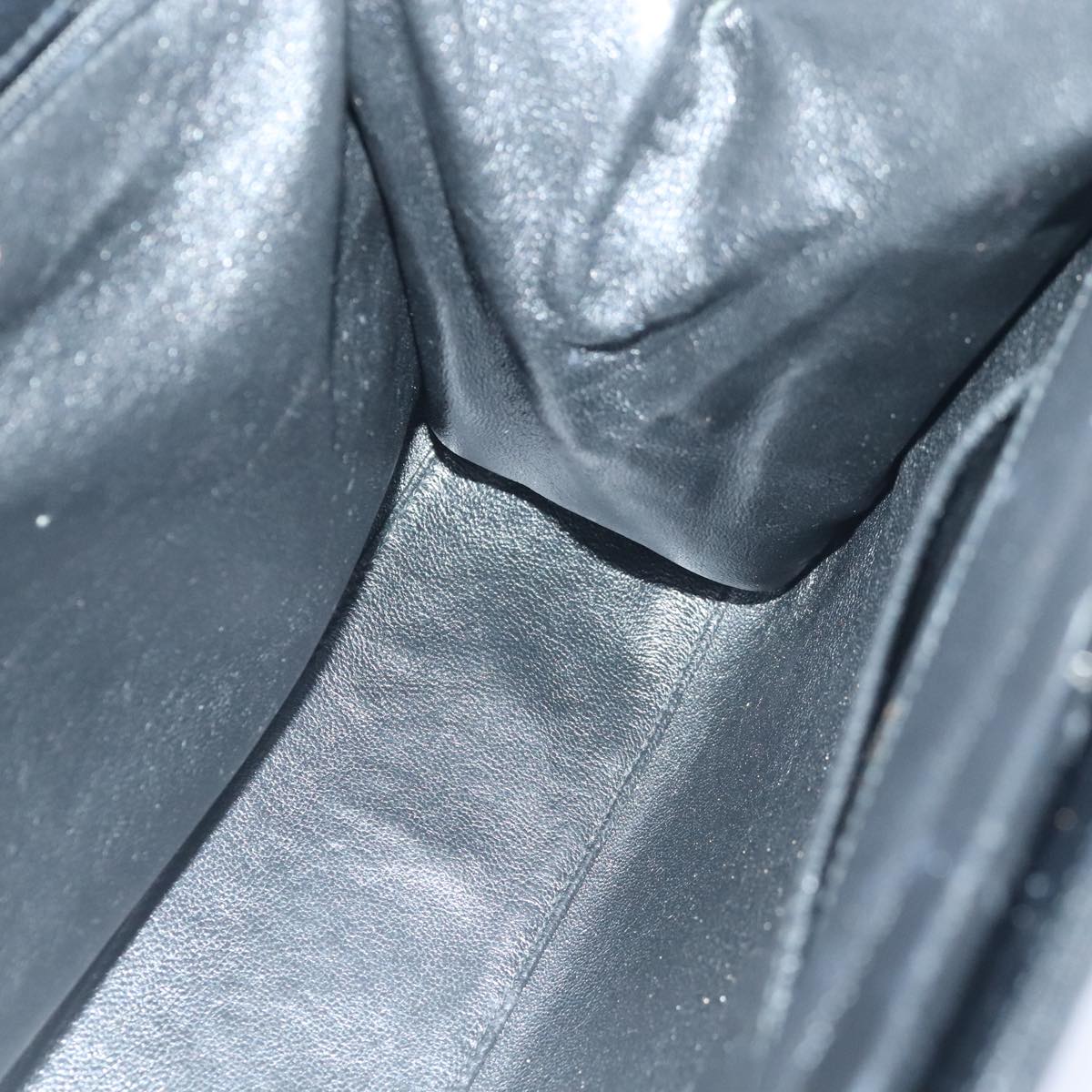 CHANEL COCO Mark Shoulder Bag Calf Skin Black CC Auth 90649