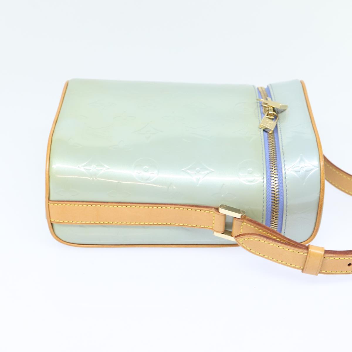 LOUIS VUITTON Monogram Vernis Sullivan Vertical Bag Lavande M91258 LV Auth 90945