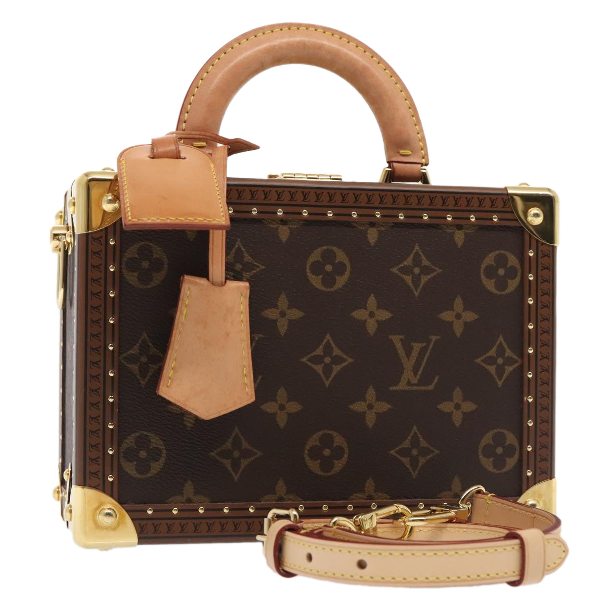 LOUIS VUITTON Monogram Petite Vallees Hand Bag 2way M20468 LV Auth 91131SAM
