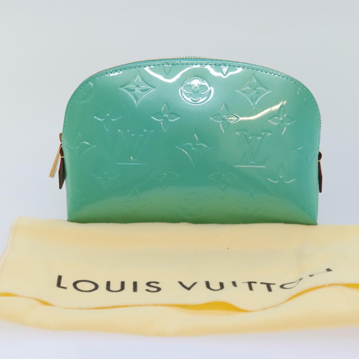 LOUIS VUITTON Monogram Vernis Pochette CosmeticPouch Tyu Luco Words Auth 91172V