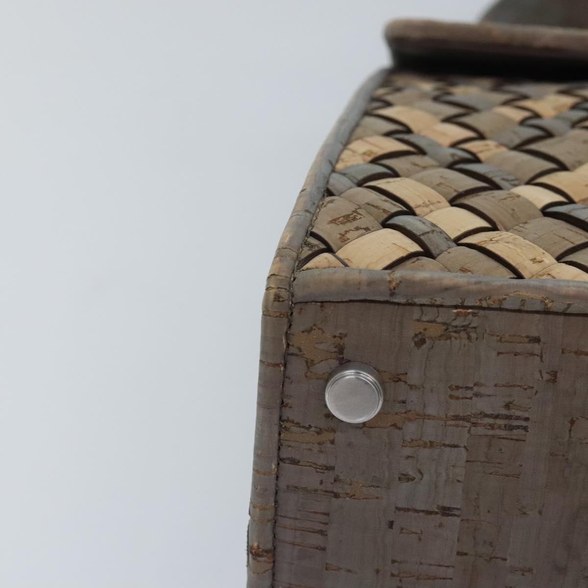 Salvatore Ferragamo Hand Bag Cork 144/500 2way Brown Auth 91289SV