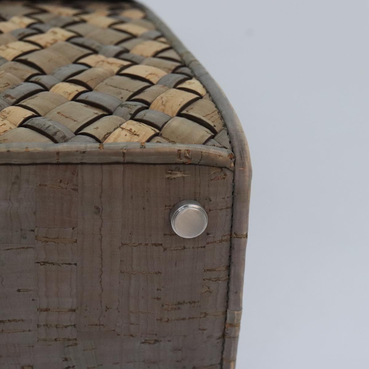 Salvatore Ferragamo Hand Bag Cork 144/500 2way Brown Auth 91289SV