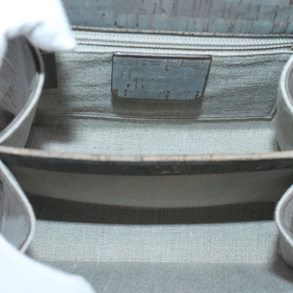 Salvatore Ferragamo Hand Bag Cork 144/500 2way Brown Auth 91289SV